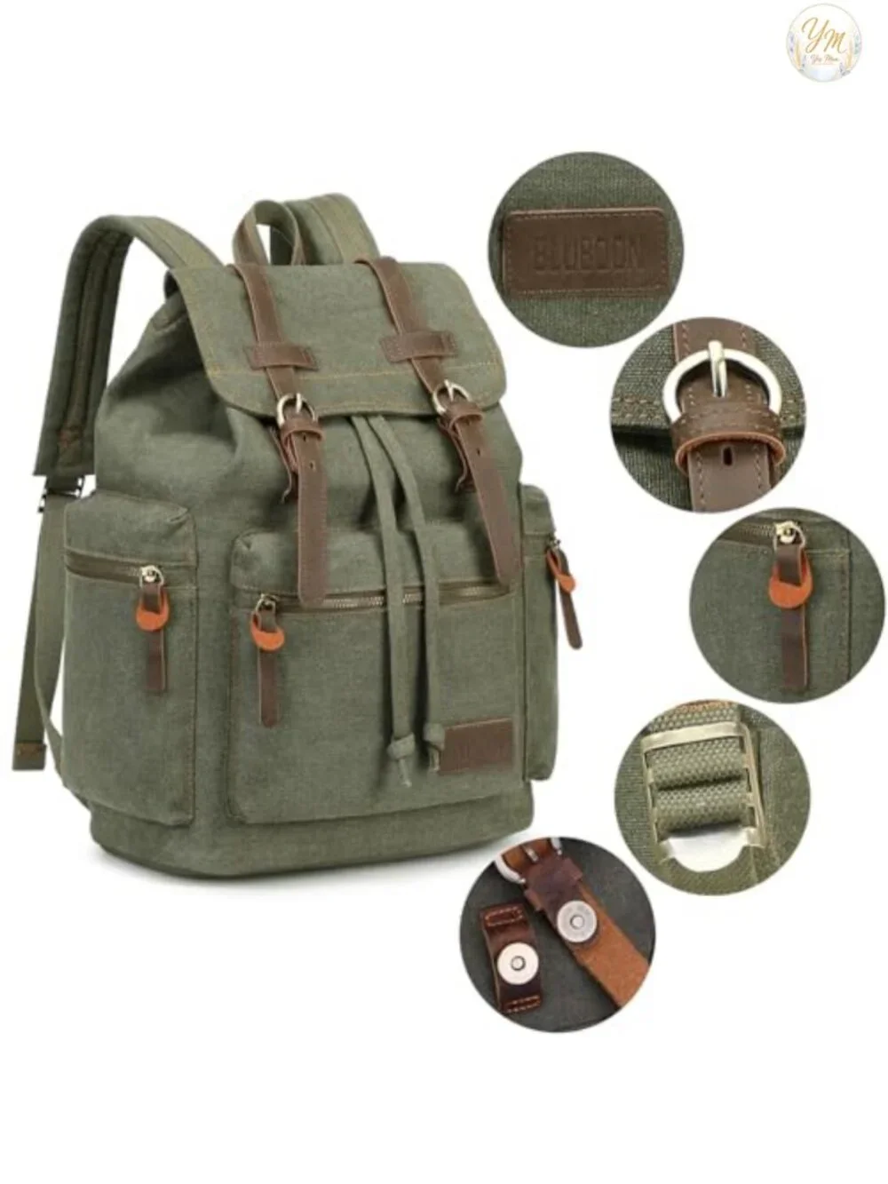 Vintage Canvas Backpack 15.6